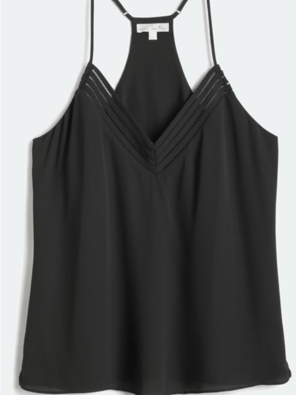 Nine Britton Black Darrah mesh detail cami Blouse